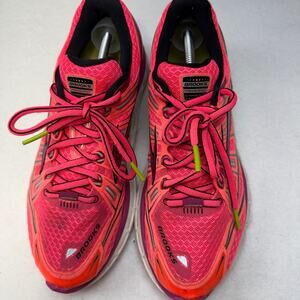Brooks Running Shoes Womens 8.5 Transcend Pink Coral Stability Cushioning
